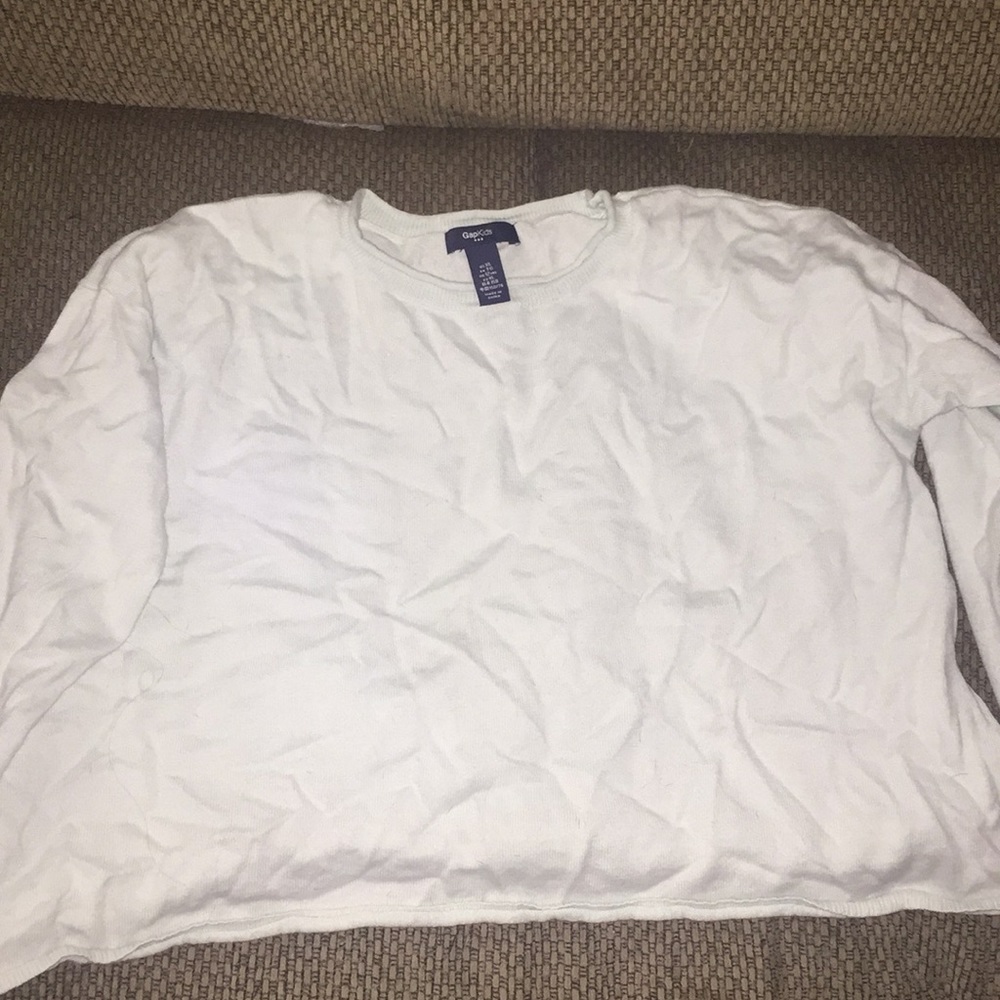 blue crop top sweater